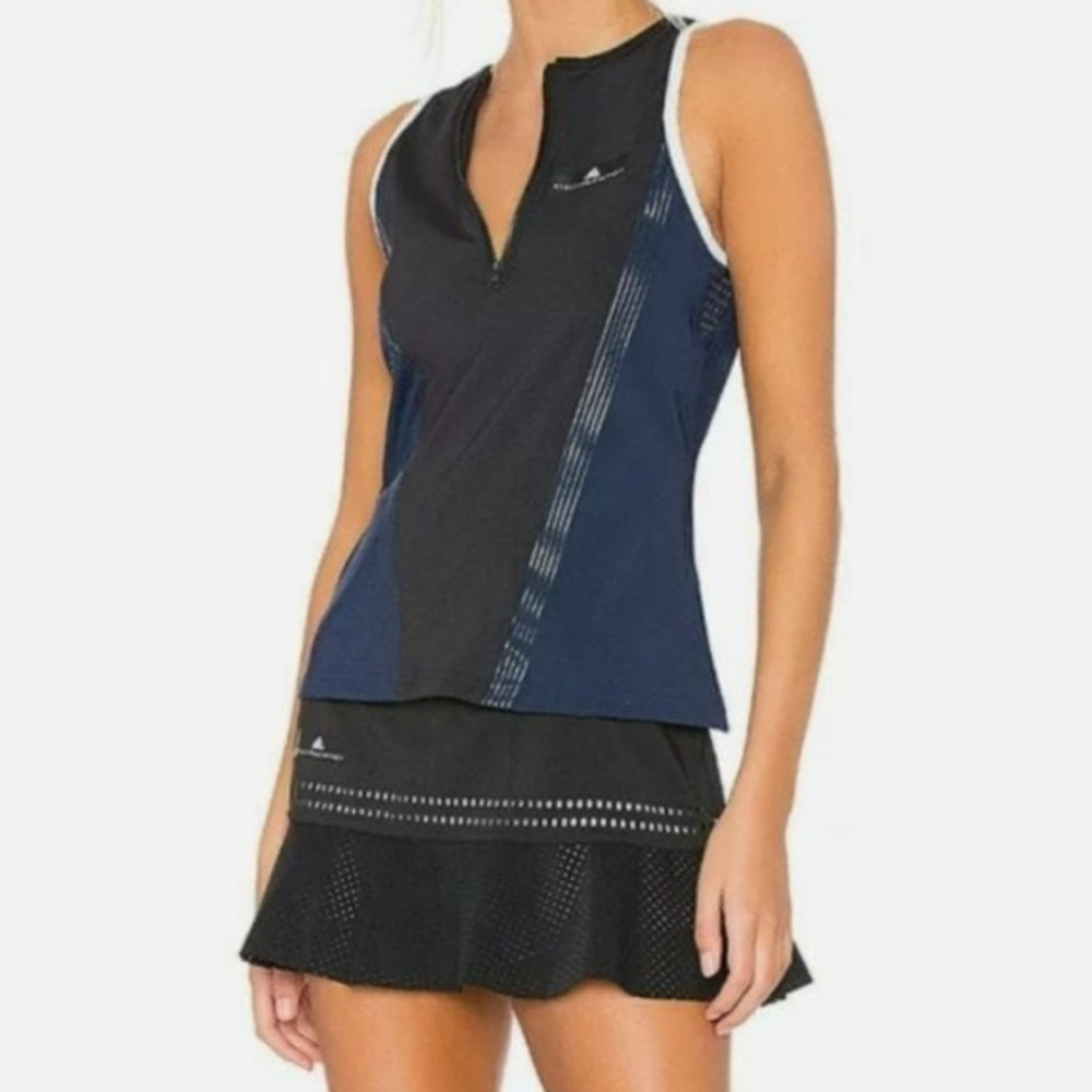 Adidas by Stella McCartney Black Barricade Tennis prep Mini Skirt XS sporty - Picture 2 of 14